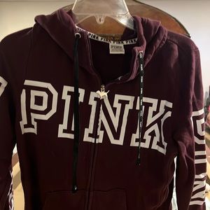 Pink zip up sweatshirt